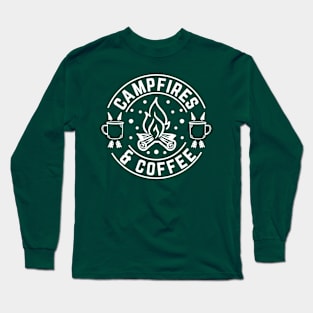 Campfires And Coffee | Camping And Coffee Design Long Sleeve T-Shirt